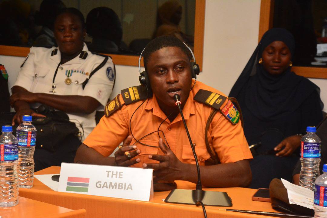 Gambia delegate speaking at AIMYD event